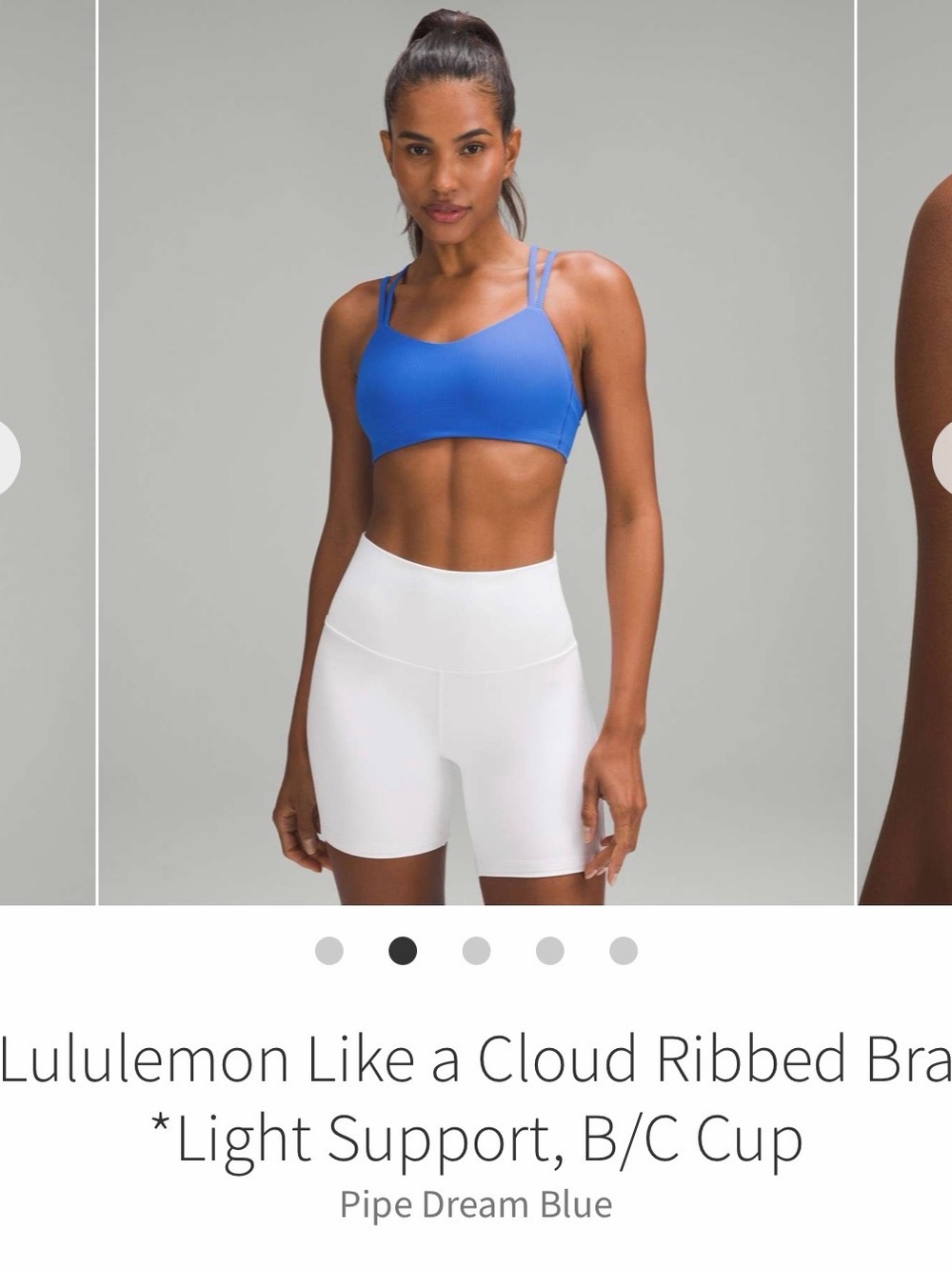 lululemon athletica Like a Cloud Ribbed Bra - Pipe Dream Blue